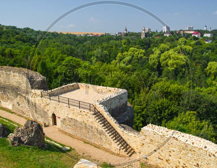 The Ruins Of The Ancient Fortress Near Suceava
