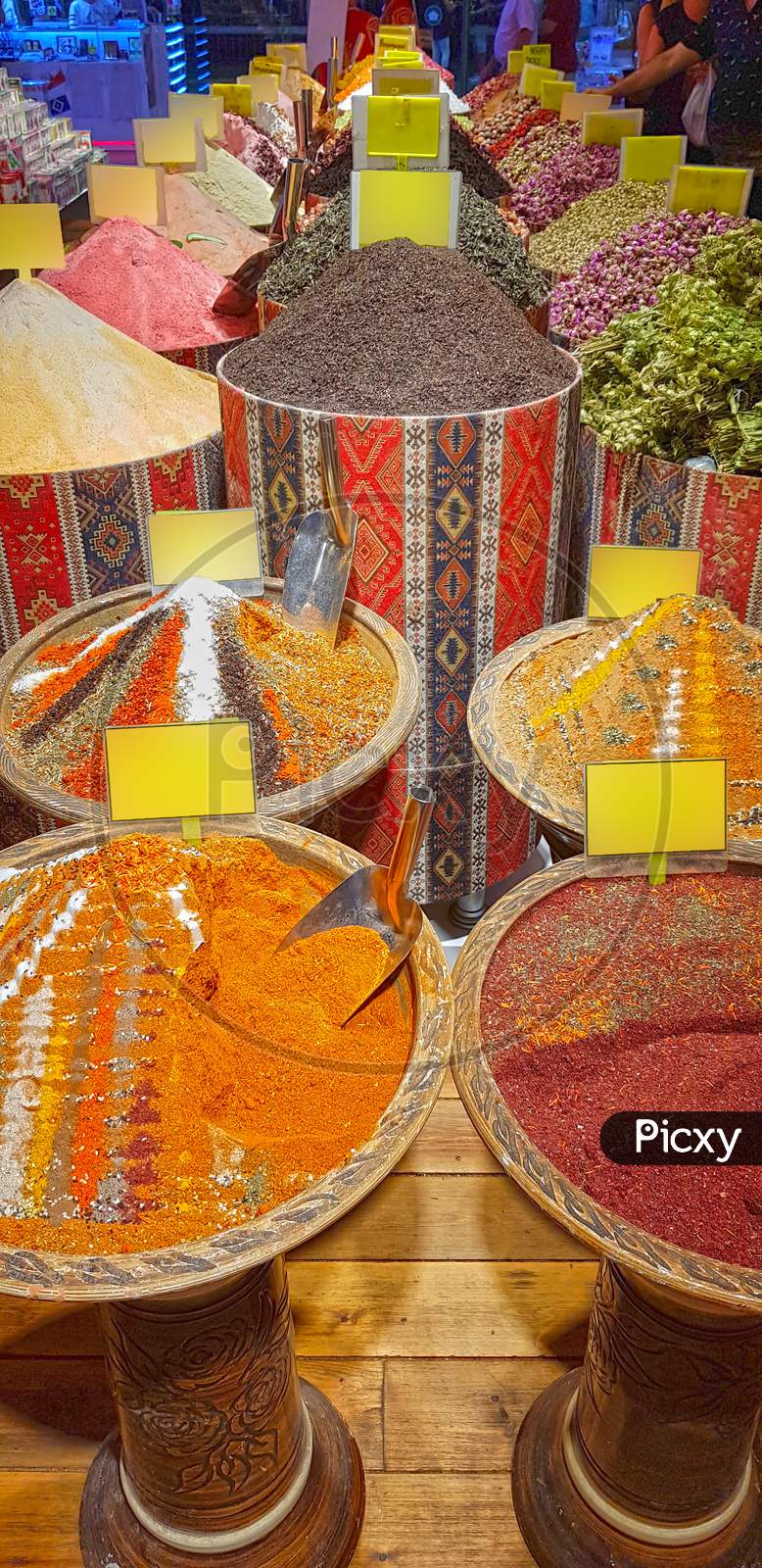 Spices For Sale In Bazaar