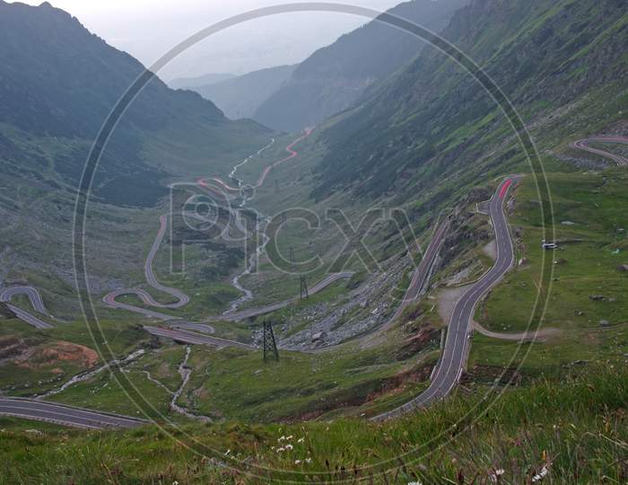Curvy Road In Mountains