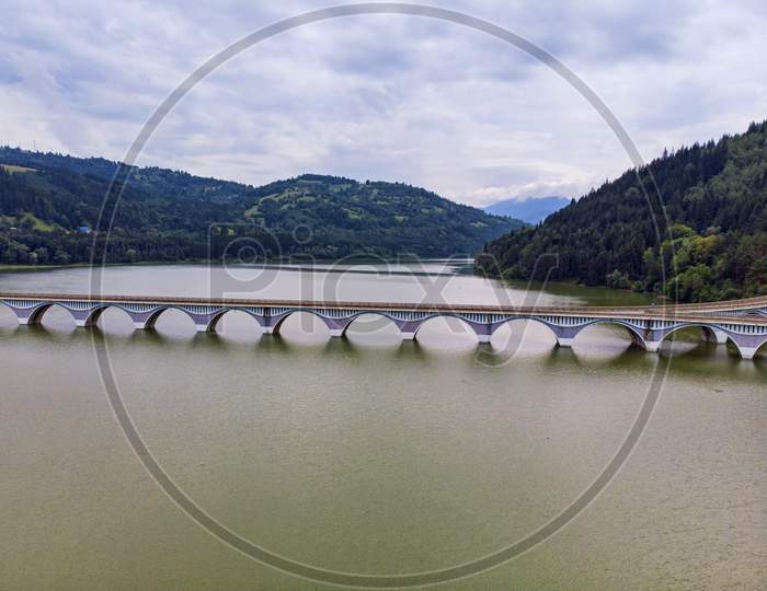 Panorama Of A Viaduct And River