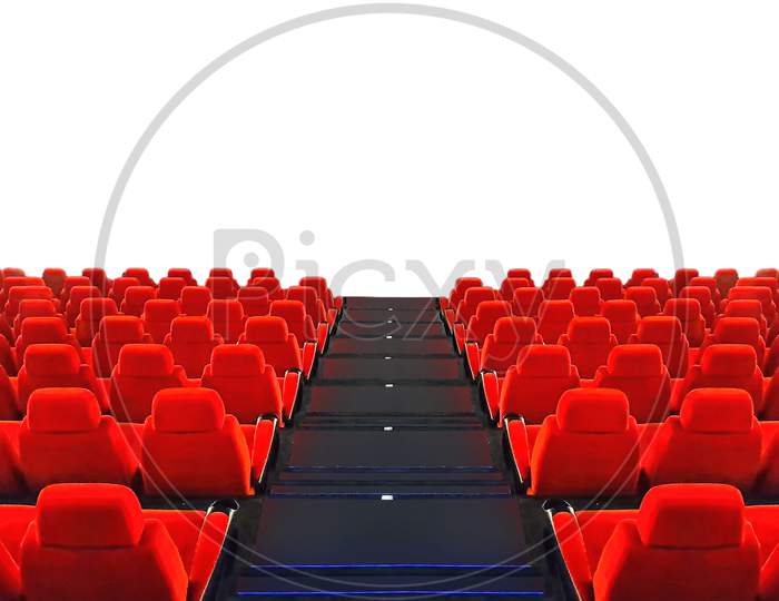Red Seats Auditorium Isolated