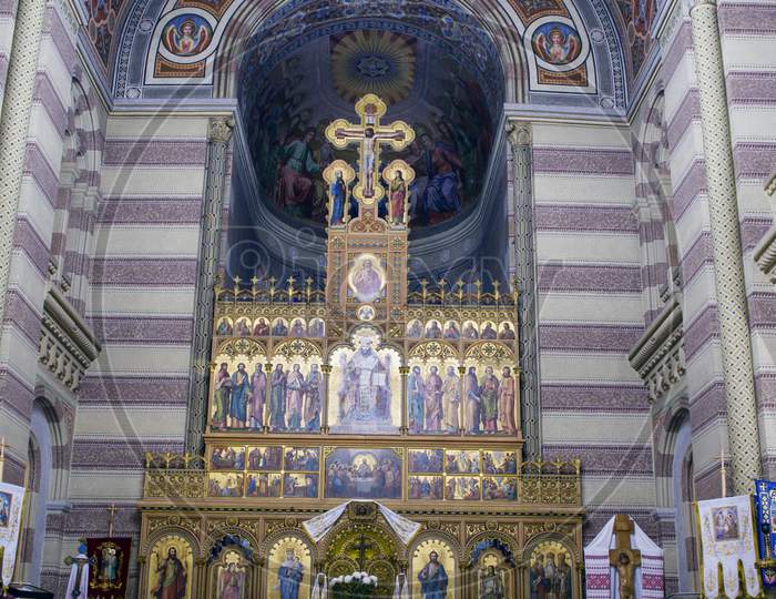Golden Decoration Of Orthodox Church In Chernivtsi