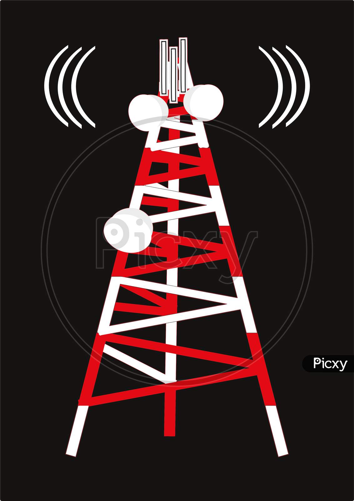 Mobile Network Tower Logo, HD Png Download , Transparent Png Image - PNGitem