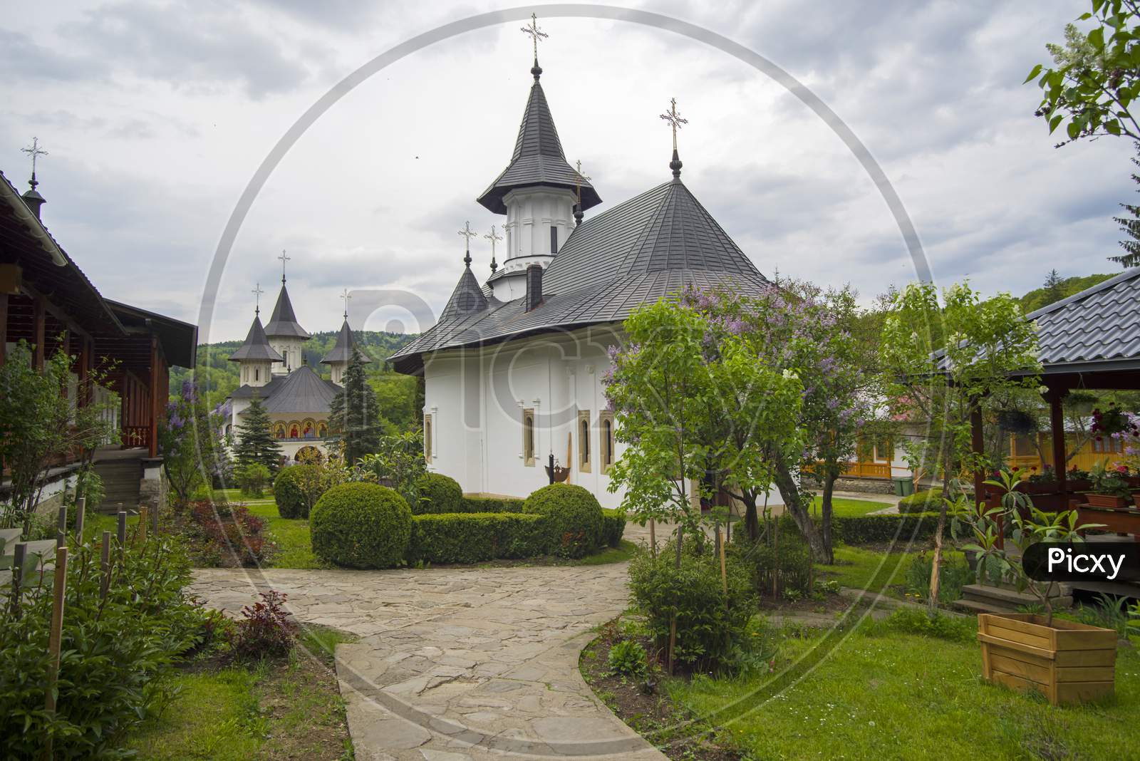 Garden At Orthodox Monastery Of Sihastria