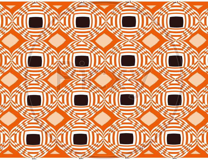 Vector Illustration, Orange Color, Abstract Background Wallpaper. Triangular Icons, Abstract, 2D, Vector Artwork.