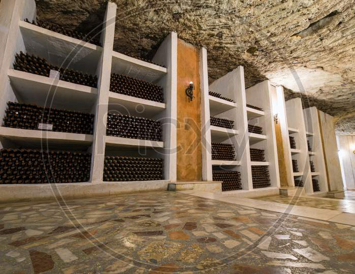 Wine Bottle Storage In Winery