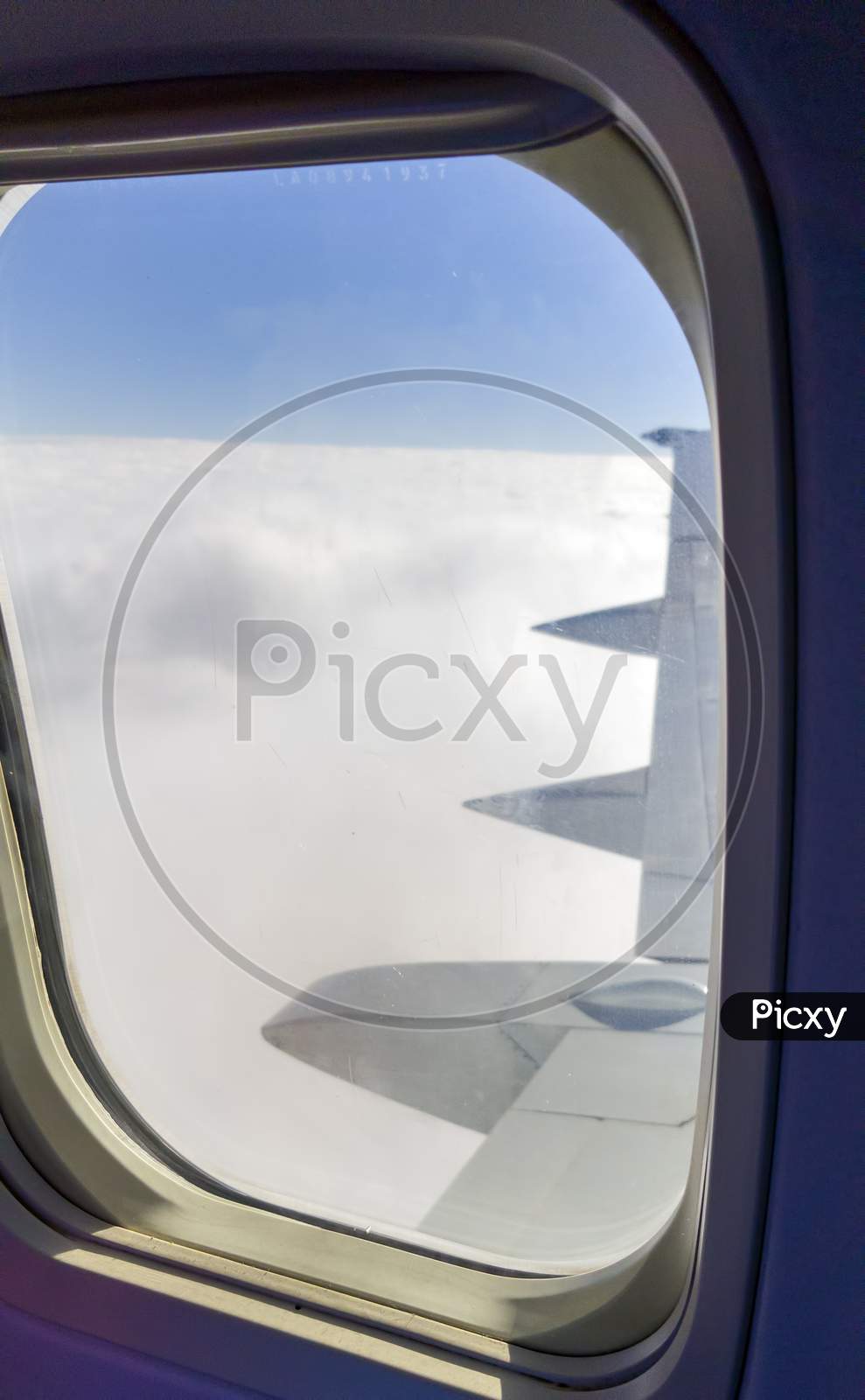 Plane Window During Flight