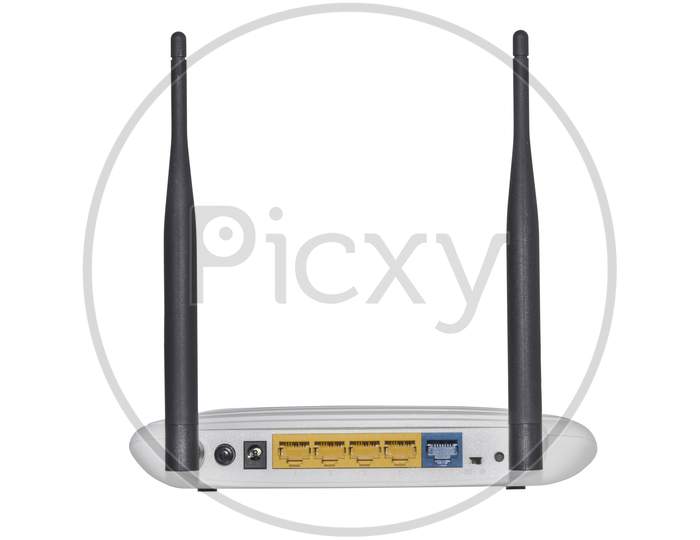 Modern Wireless Router With Antenna