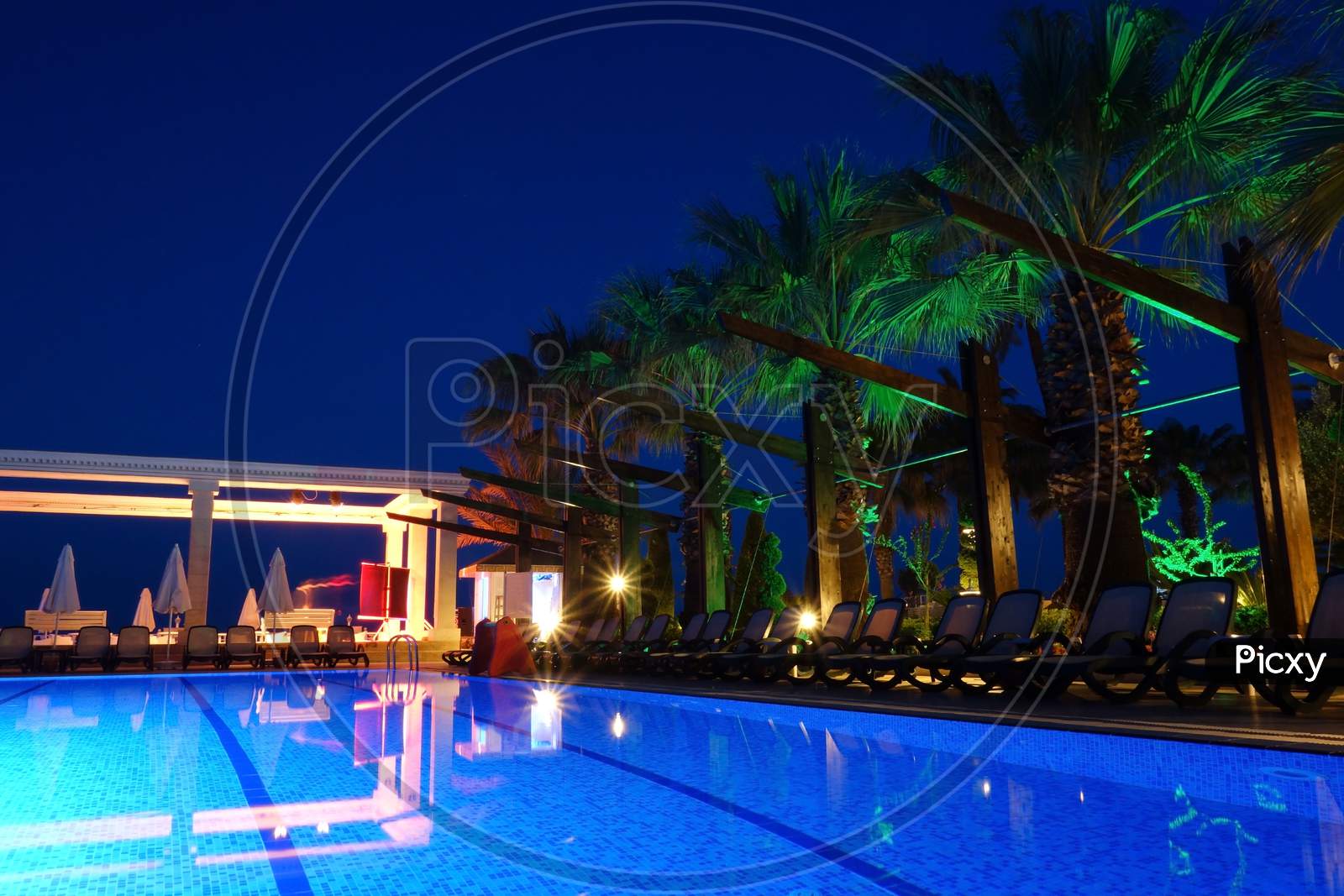 Luxury Hotel Resort In The Night