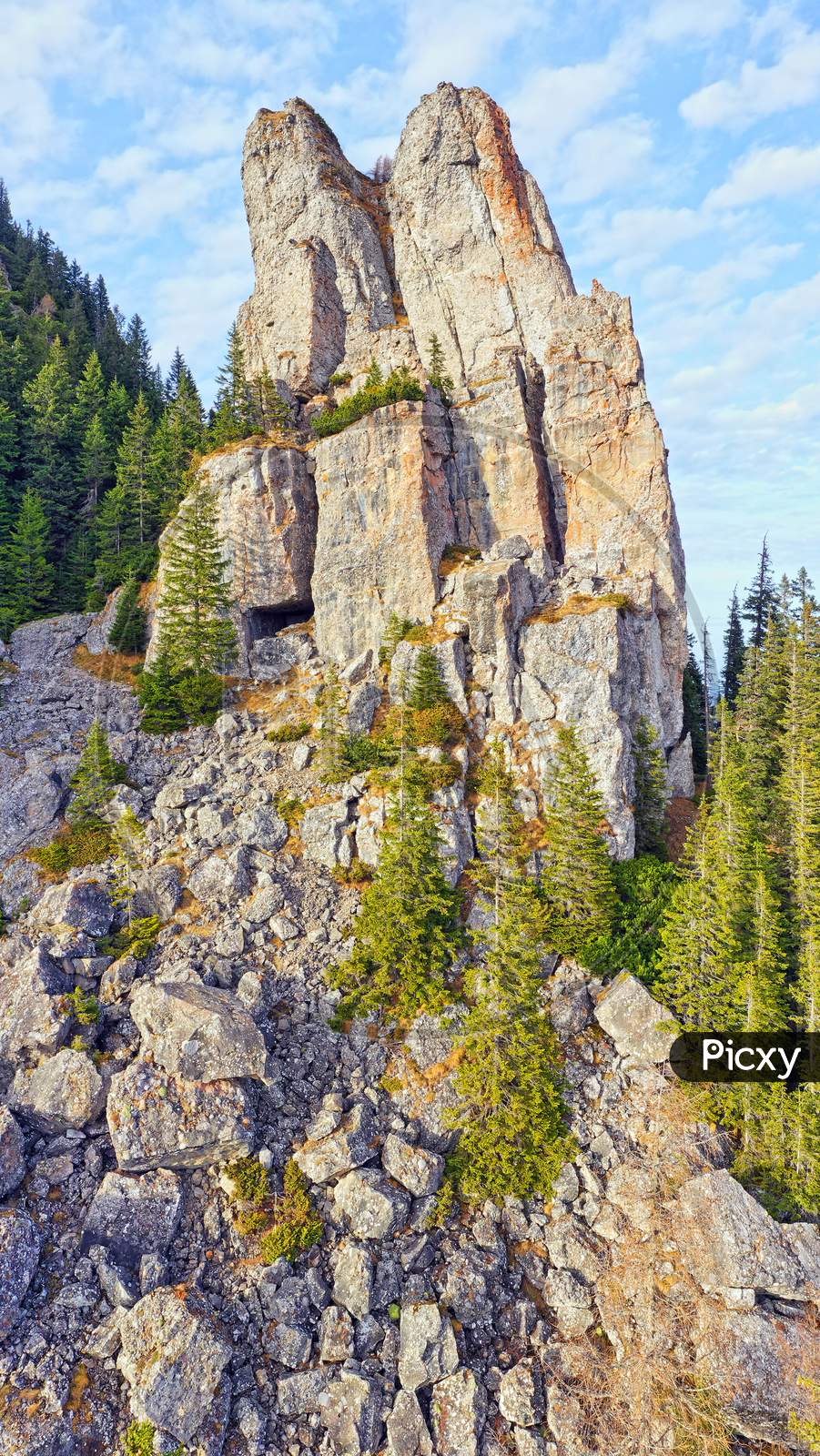 Huge Rock Cracked