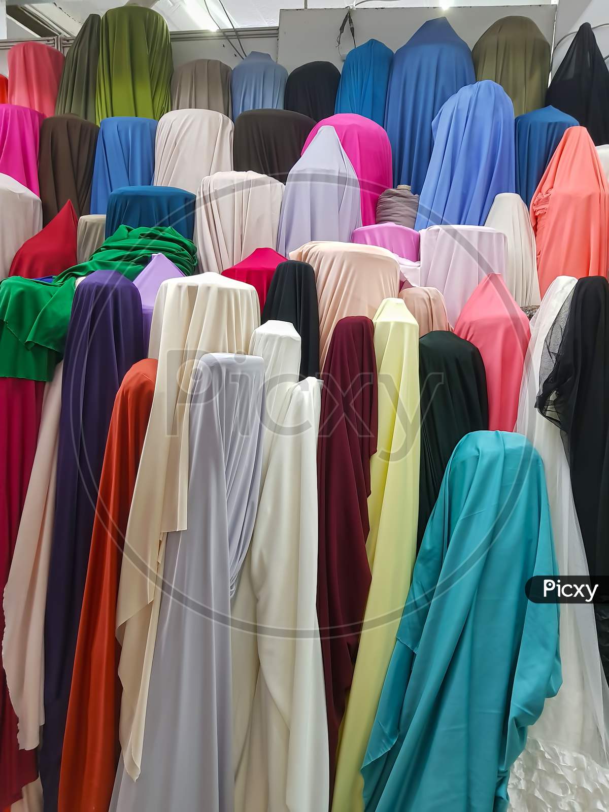 Stock Of Fabrics Roll For Sale In Market