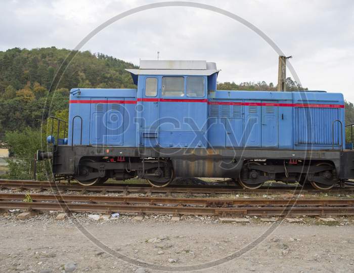 Old Diesel Railroad Train Locomotive