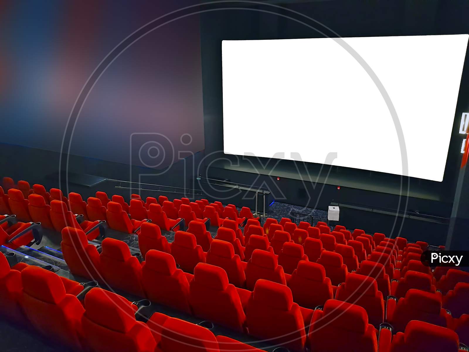 Cinema Hall With Red Seats