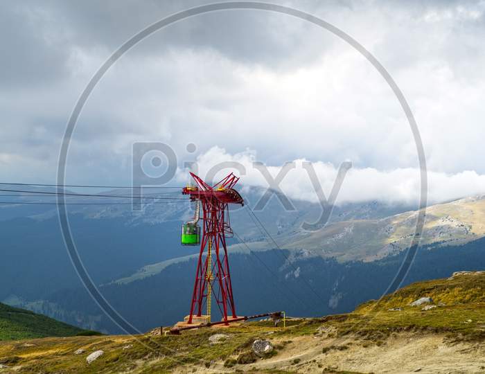 Mountain Cable Car In Bucegi Mountains