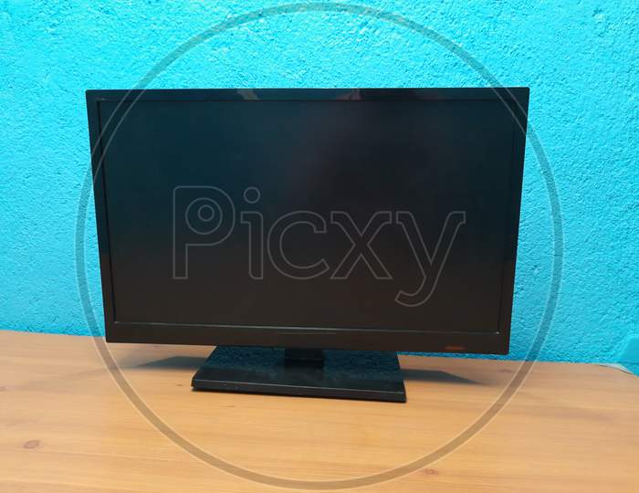 Led tv in table image, tv image, Selective Focus