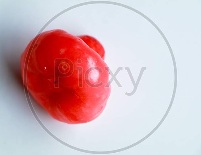 Rose Apple Or Wax Apple Against White Background