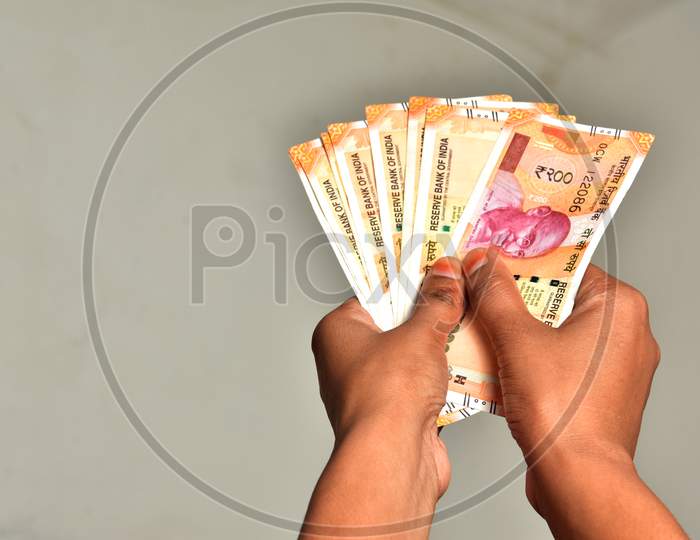 Indian Currency Background, Two Hundred, one Hundred  and fifti rupees New Currency