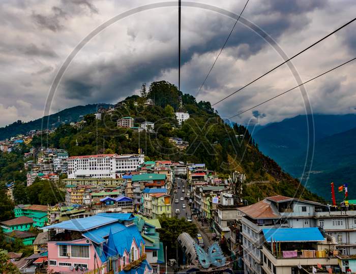 Bird's Eye view of Gangtok City