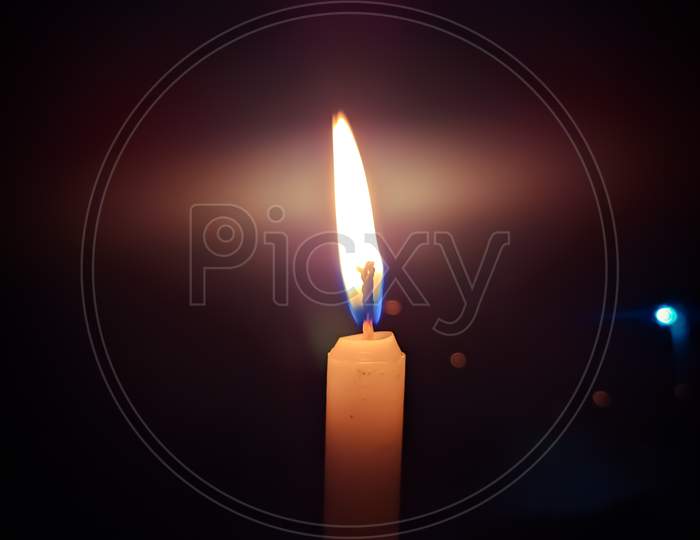 Glowing clay lamp and candle Happy diwali festive season indian festival of dipawali