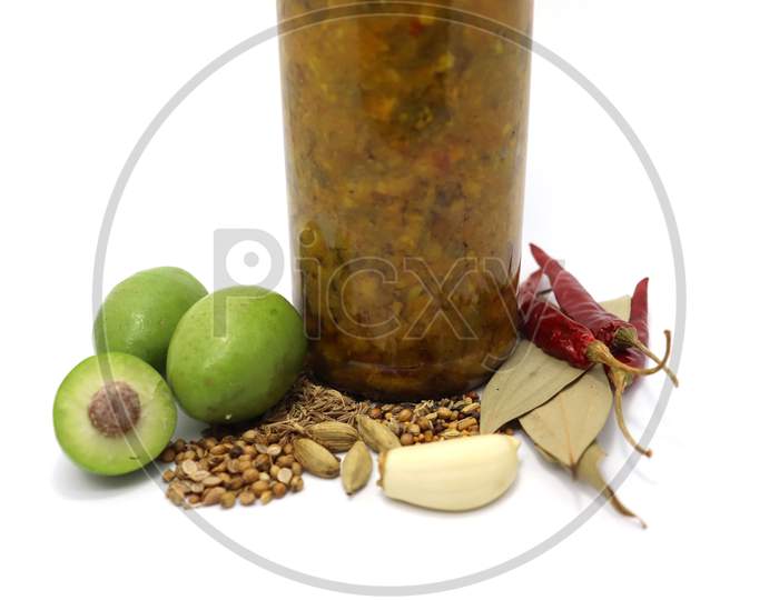Tasty Pickle Of Olive In Jar