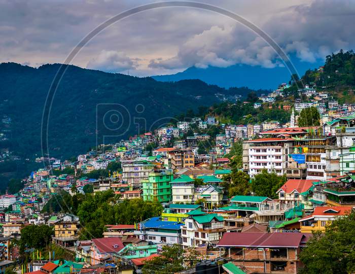 Colourful hill town