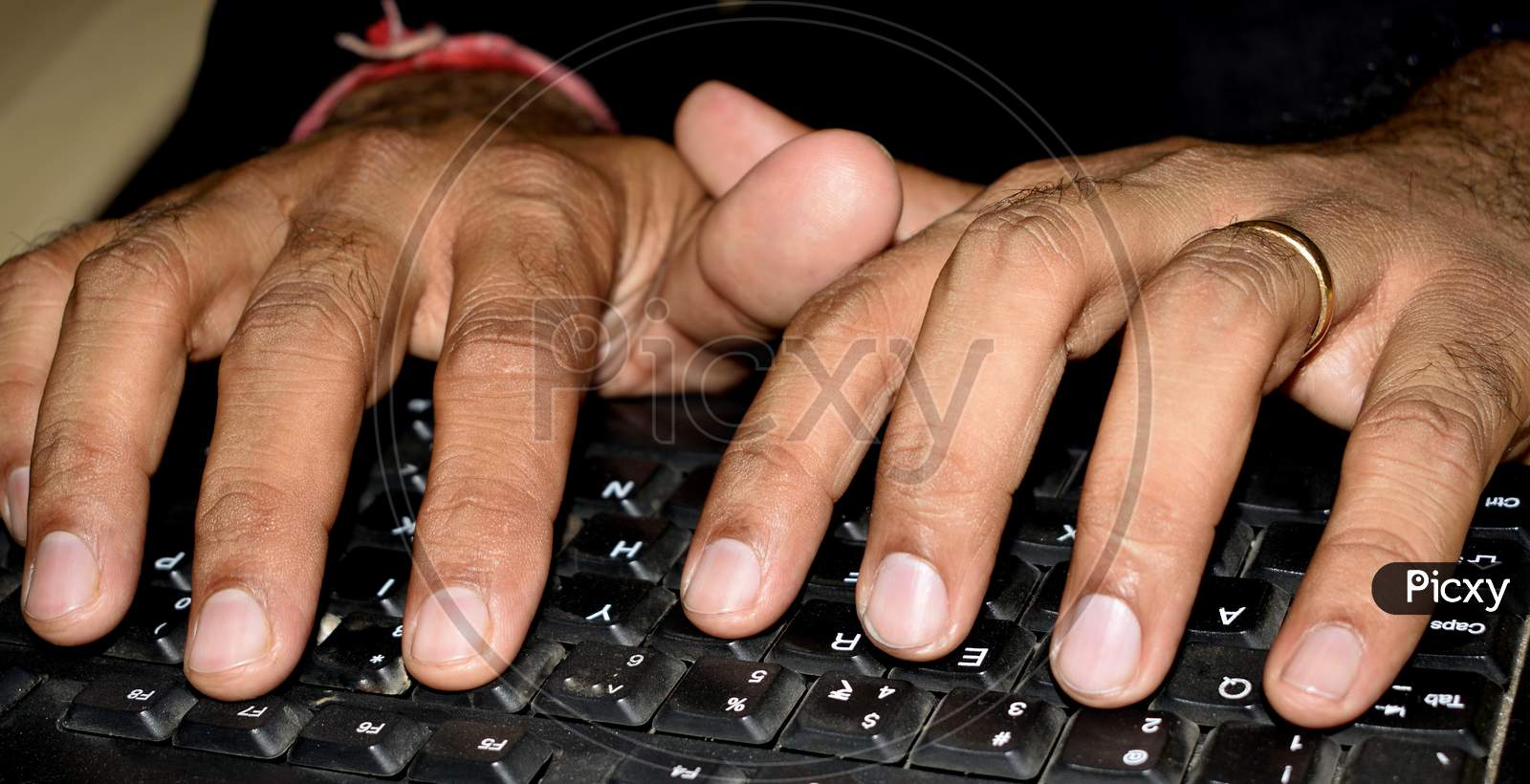 Keyboard And Fingers