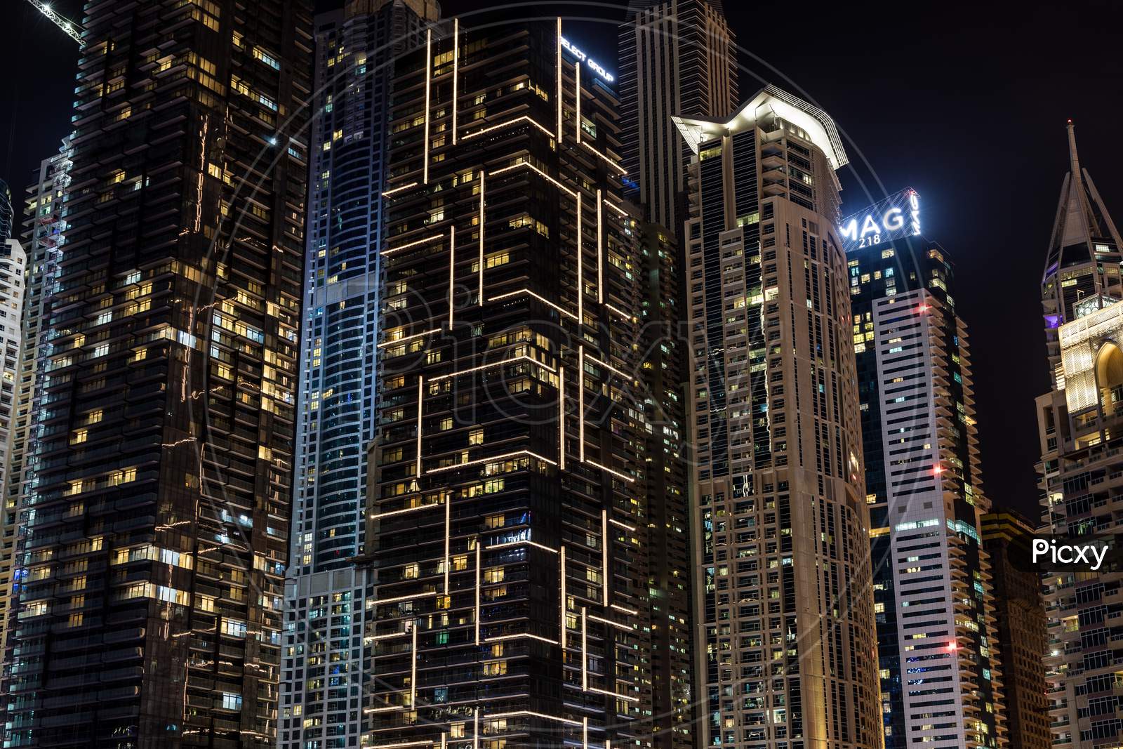 Dubai City Center Skyline, United Arab Emirates