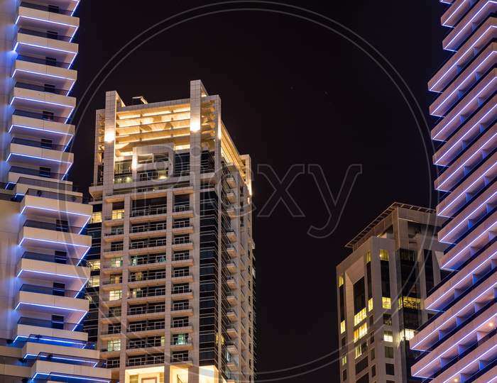 Dubai City Center Skyline, United Arab Emirates