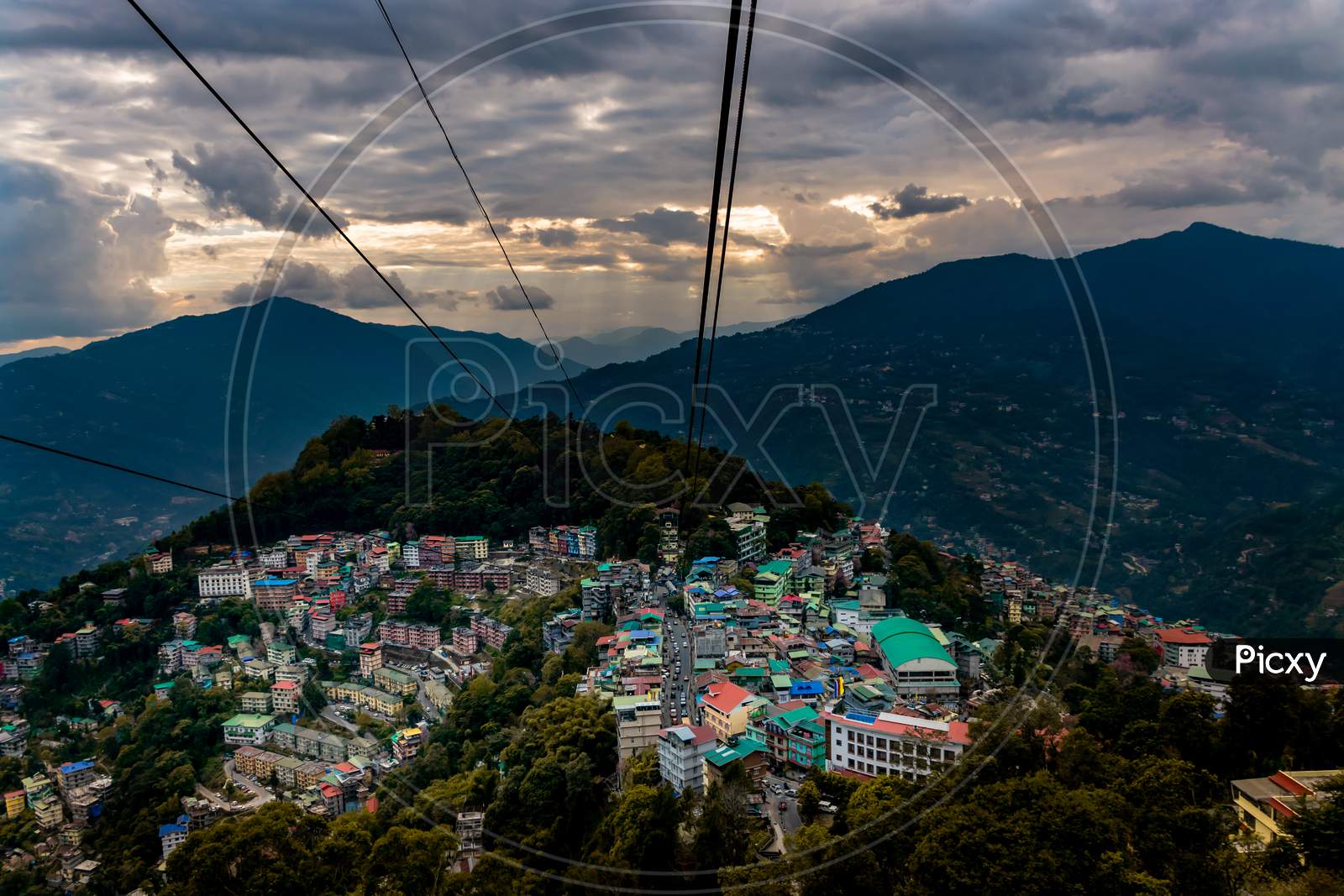 Bird's Eye view of Gangtok City