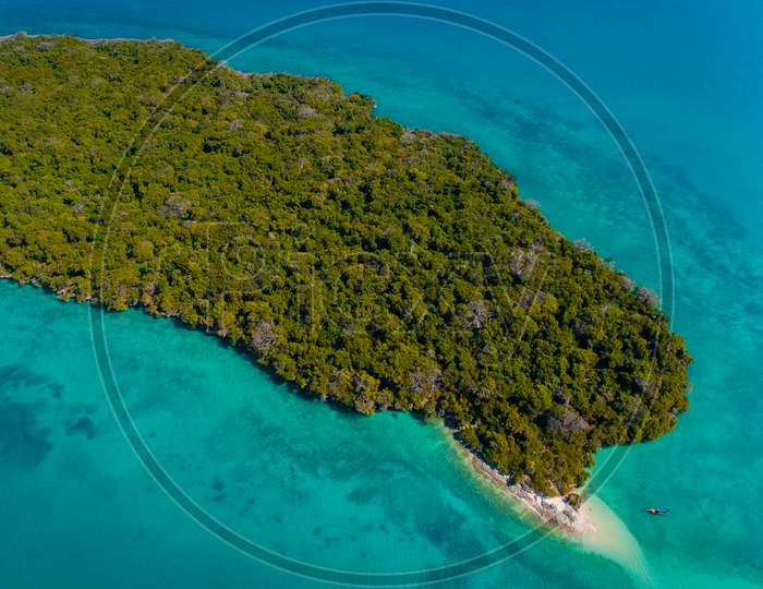 Aerial View Of The Miwi Island, Zanzibar