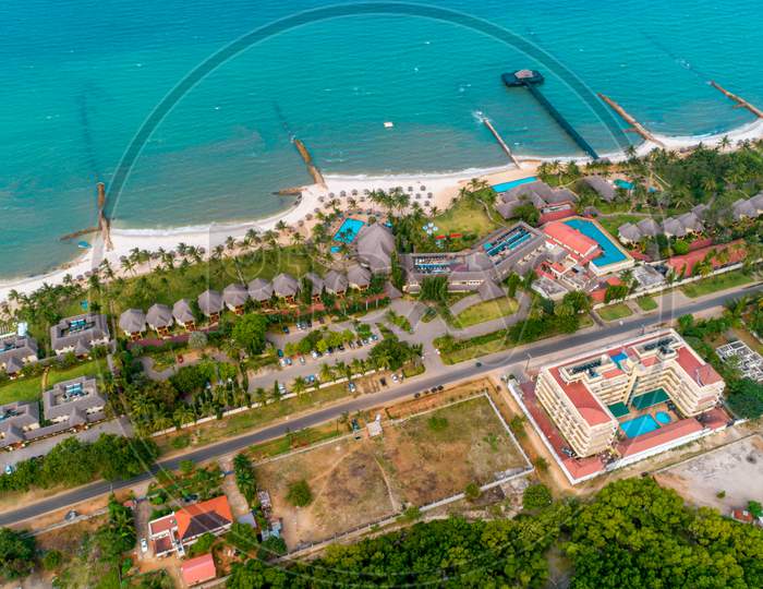 Aerial View Of The Beach Resort, City Of Dar Es Salaam