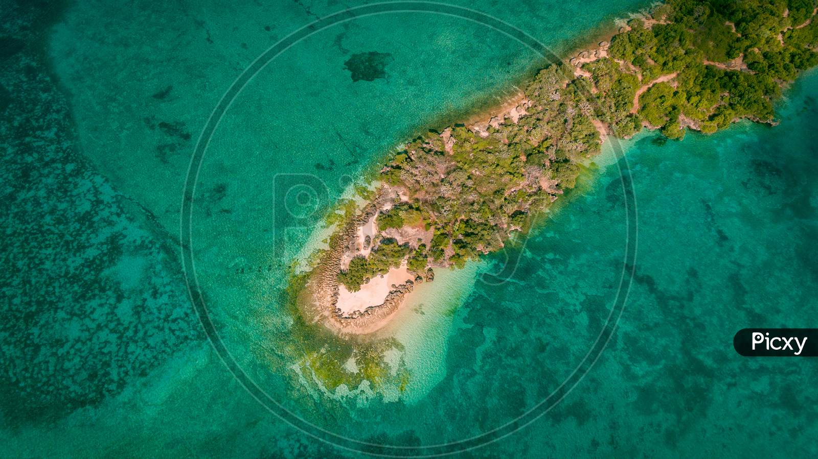 Aerial View Of The Chapwani Island In Zanzibar