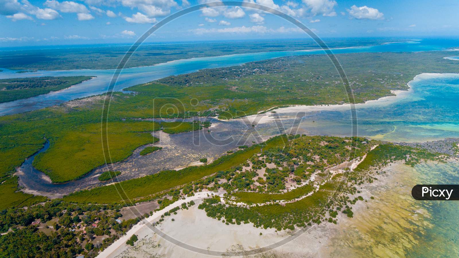 Aerial View Of The Ungujaa Kuu, Zanzibar