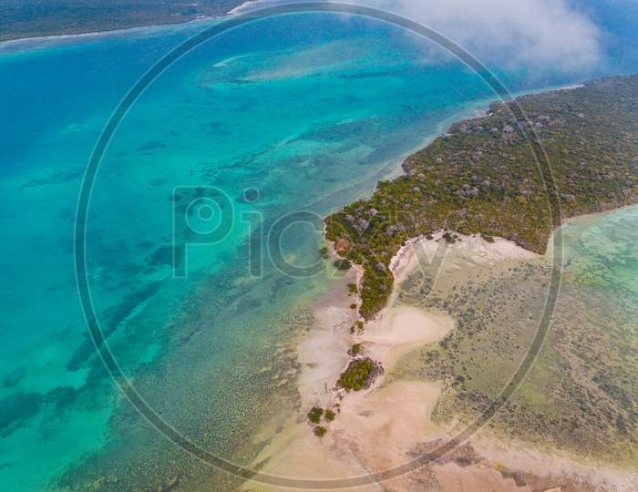 Aerial View Of The Vundwe Island In Zanzibar