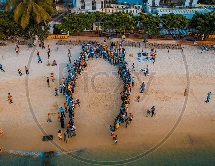 Beach Acrobats Fun In Zanzibar