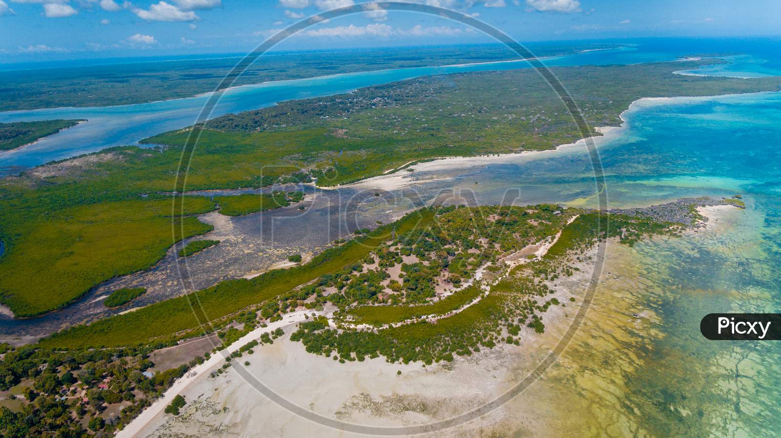 Aerial View Of The Ungujaa Kuu, Zanzibar