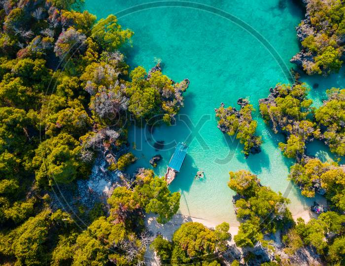 Aerial View Of The Pamunda Island, Zanzibar