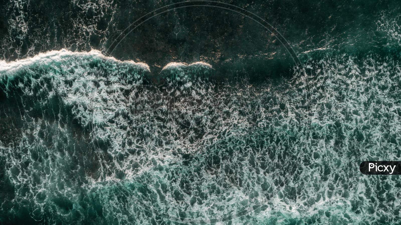 Aerial View Of Ocean Waves, Dar Es Salaam