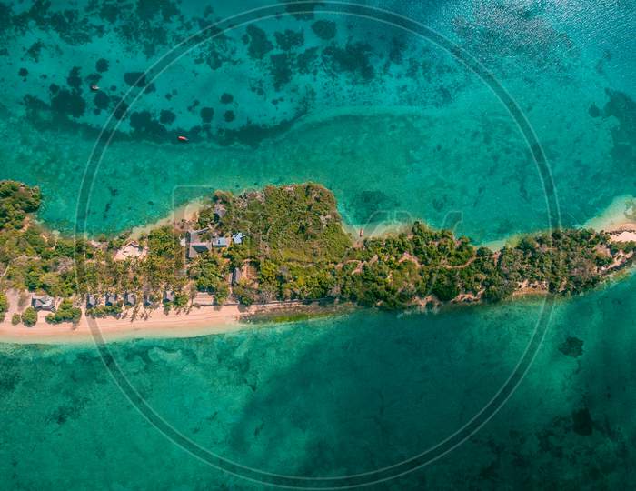 Aerial View Of The Chapwani Island In Zanzibar