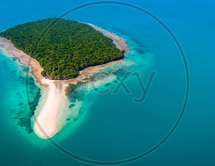 Aerial View Of The Niamembe Island, Zanzibar