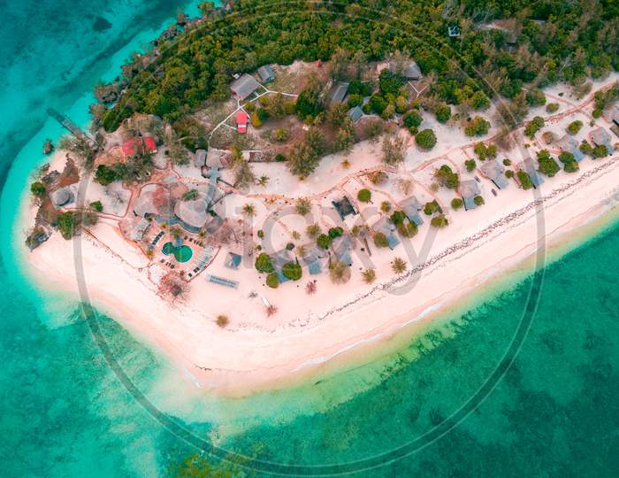 Aerial View Of The Bawe Island, Zanzibar