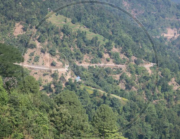 A ROADWAY OF RAPTI HIGHWAY OF PYUTHAN NEPAL THAT JOINS PYUTHAN SALYAN AND ROLPA DISTRICT