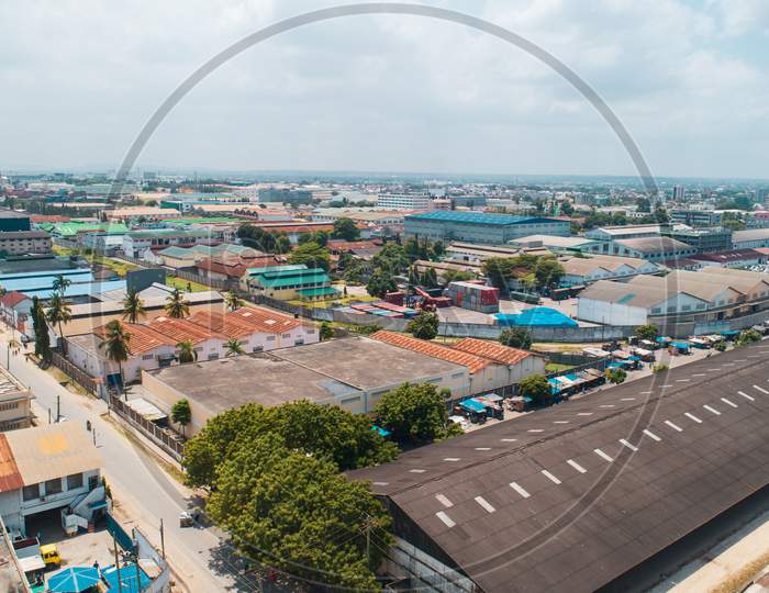 Aerial View Of The Industrial Area In Dar Es Salaam.
