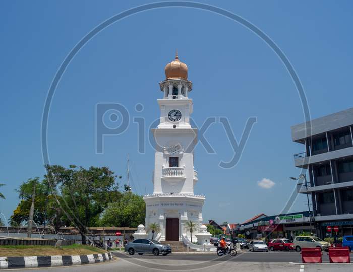 Clock Tower At Penang