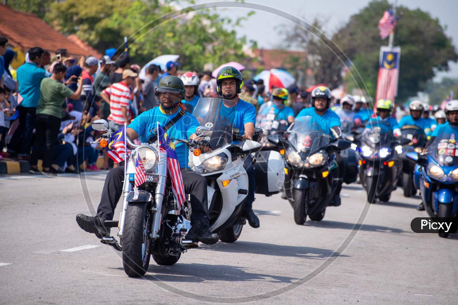 Motorcyclist Join Malaysia Independence Day Parade