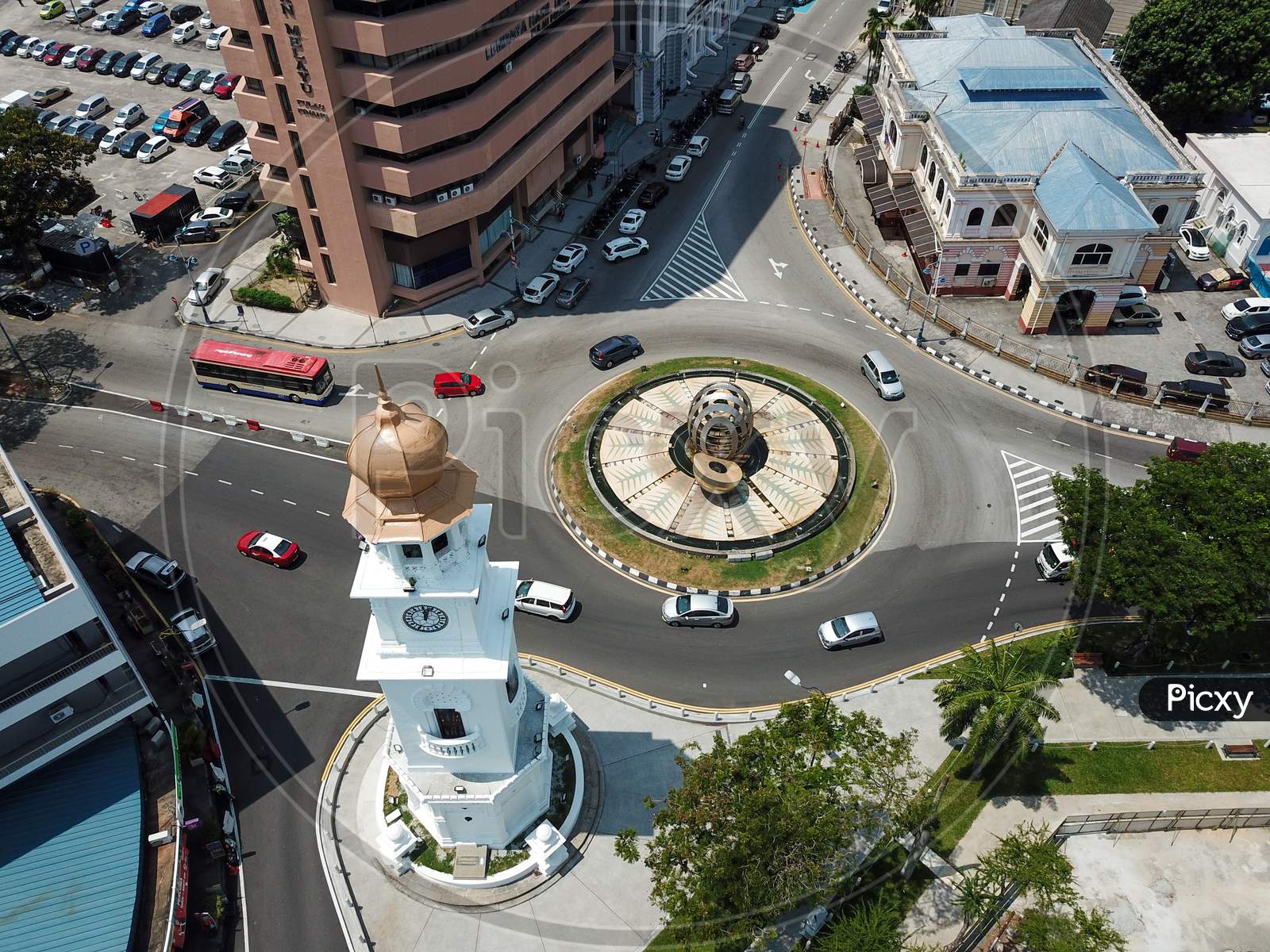 Jubilee Clock Tower Beside Roundabout