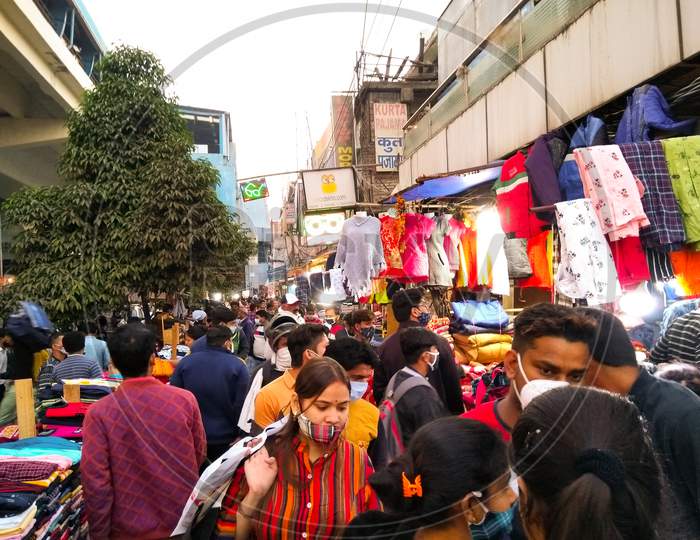 Utter Pardesh , India - Market , A Picture Of Market In Noida Sec- 18 30 November 2020