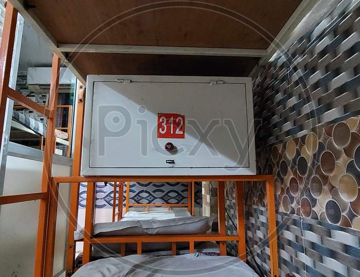 Locker box in dormitory