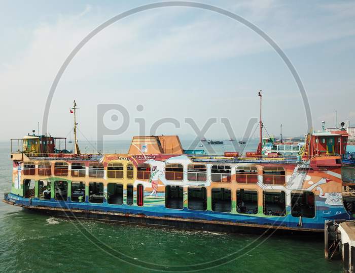 Penang Ferry At Jetty