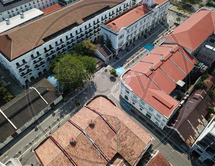 Aerial View British Colonial Building